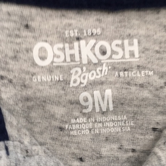 OshKosh B’Gosh Baby Boys Sz 9M Preppy Stripe Short Sleeve Polo‎ Shirt - Picture 5 of 9